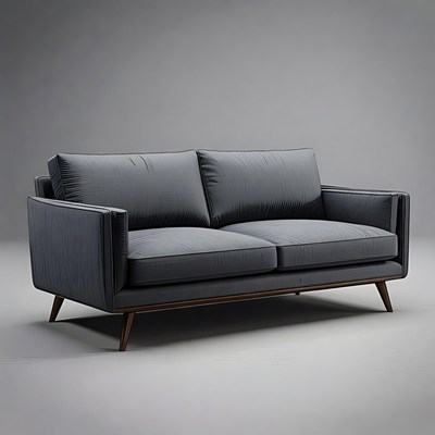 Modern Gray Fabric Sofa