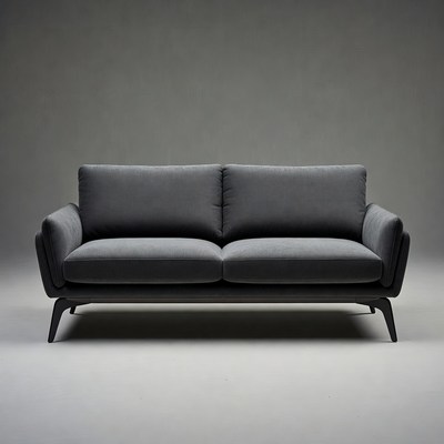 Modern Gray Fabric Sofa