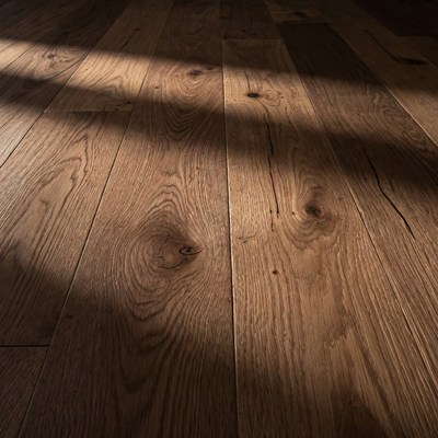 Wooden Floor with Sunlight Rays