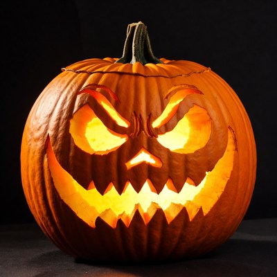 Carved Jack-o'-lantern pumpkin