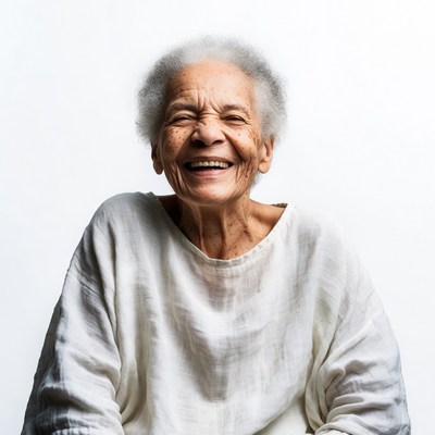 Elderly African-American woman smiling