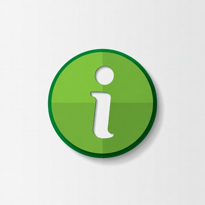 Green Information Icon Button