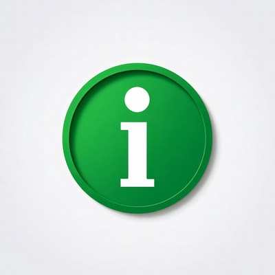 Green Information Icon Button