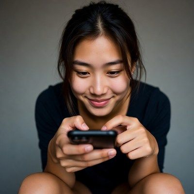 Asian woman using smartphone