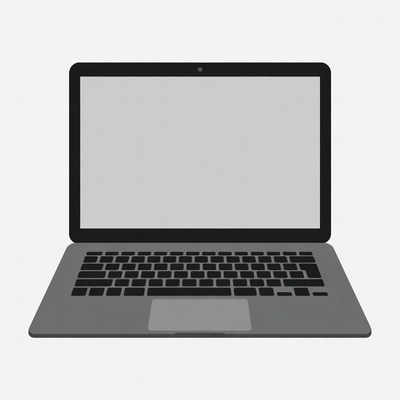 Open Laptop Illustration