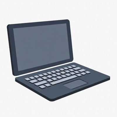 Black Laptop Illustration