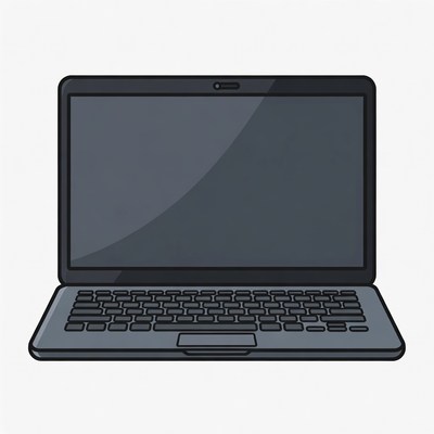 Black Laptop Illustration