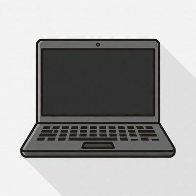 Flat Laptop Illustration