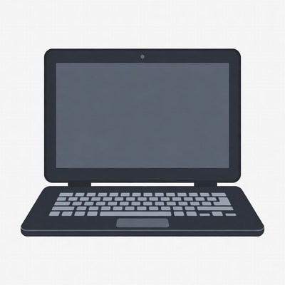 Open Laptop Illustration