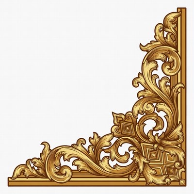 Golden Ornate Corner Border