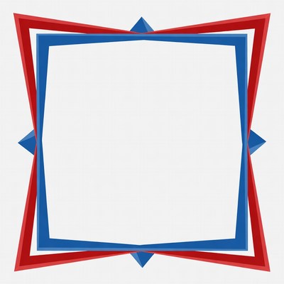 Red Blue Diamond Frame Border