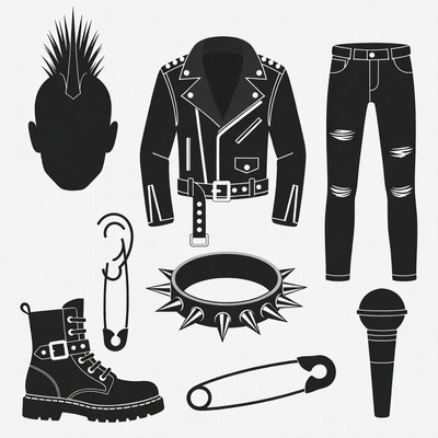 Punk Rock Outfit Illustration