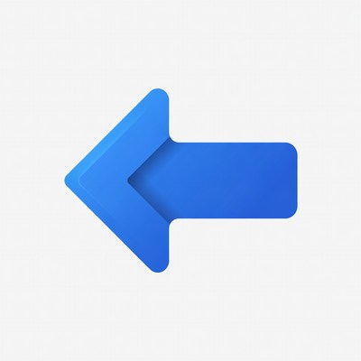 Blue Left Arrow Icon