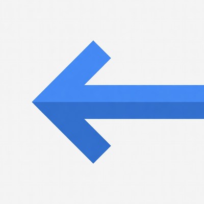 Blue Left Arrow Icon