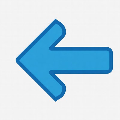 Blue Left Arrow Icon