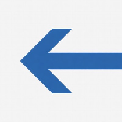 Blue Left Arrow Icon