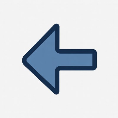 Blue Left Arrow Icon