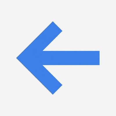 Blue Left Arrow Icon