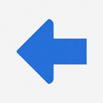 Blue Left Arrow Icon