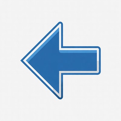 Blue Left Arrow Icon
