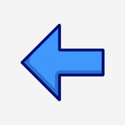 Blue Left Arrow Icon
