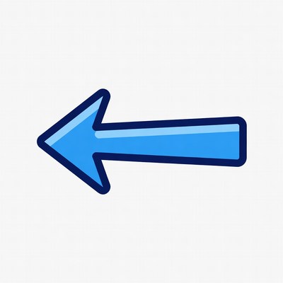 Blue Left Arrow Icon
