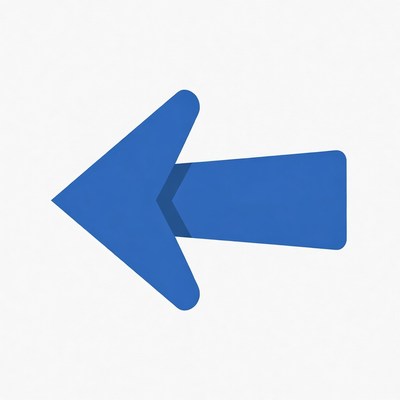 Blue Left Arrow Icon
