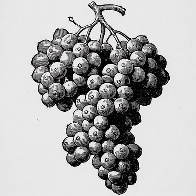 Bunch of Grapes Illustration