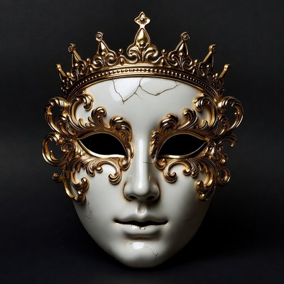 Ornate Gold Venetian Masquerade Mask