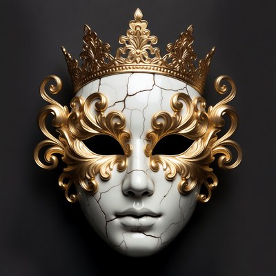 Gold Ornate Crown Mask