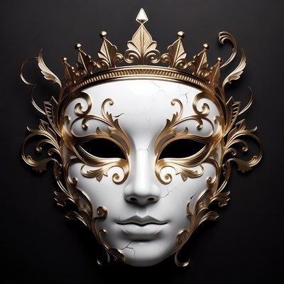 Ornate Gold Venetian Masquerade Mask