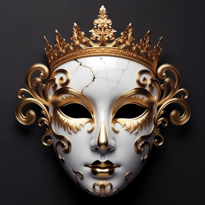 Ornate Gold Venetian Mask