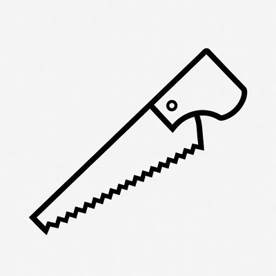 Line drawing of hand saw