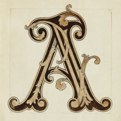 Ornate Decorative Letter A