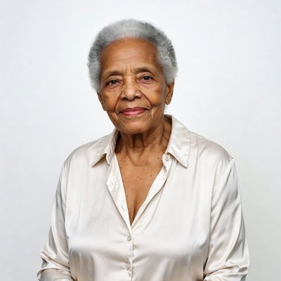 Elderly African-American woman smiling