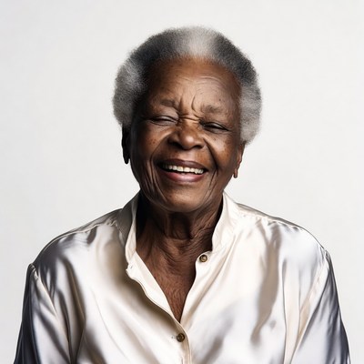 Elderly African-American woman smiling