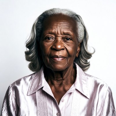 Elderly African-American woman smiling