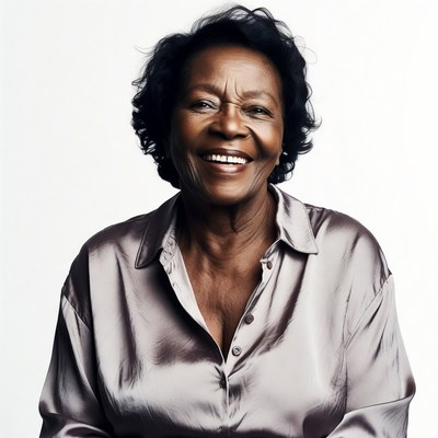 Elderly African-American woman smiling