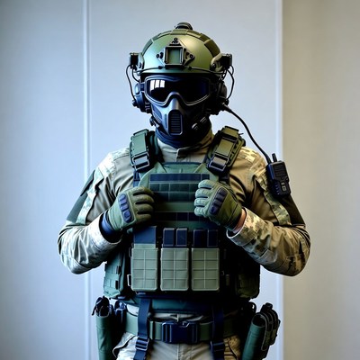 Soldier in tactical gear