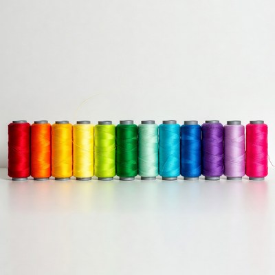 Rainbow Spools of Thread