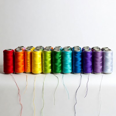 Rainbow Spools of Thread