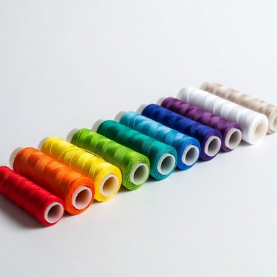 Rainbow Spools of Thread