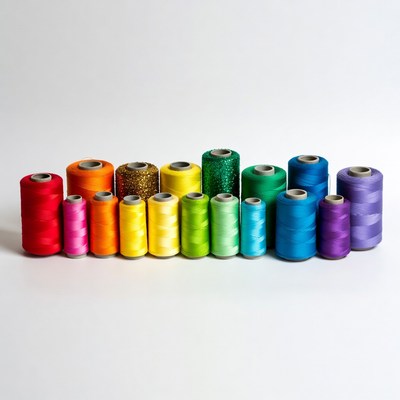 Rainbow Spools of Thread