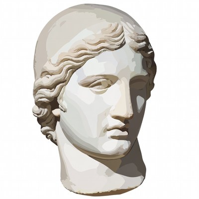 Ancient Greek Woman Bust Statue