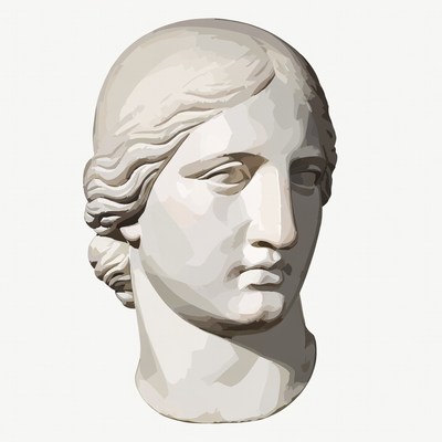 Ancient Greek Woman Bust Statue