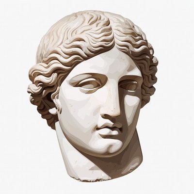 Ancient Greek Marble Bust Head