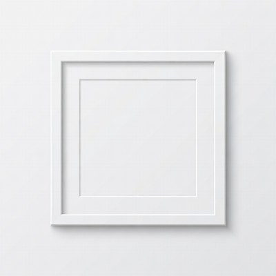 Empty White Picture Frame