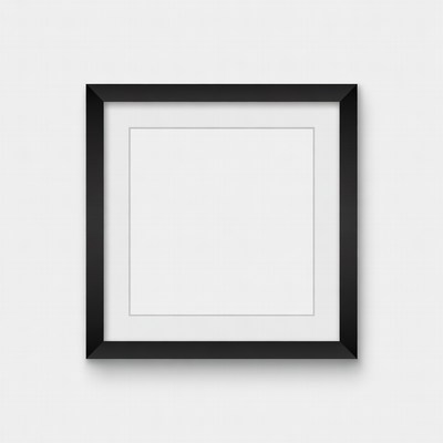 Empty Black Picture Frame