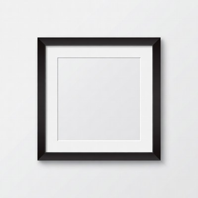 Black Empty Picture Frame