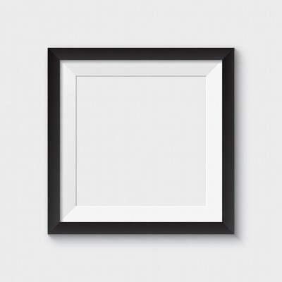 Empty Black Picture Frame